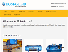 Tablet Screenshot of hoistindia.com